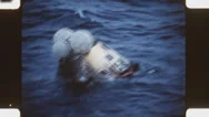 Apollo 11 Module After Splashdown.  (Vintage 1960’S 16Mm Film Footage). Stock Footage