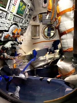 Apollo 11 rocket capsule at the space expo Stock Photos