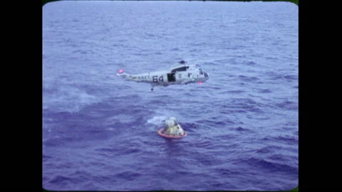 Apollo 11 Splashdown 001 Video stock 149012287