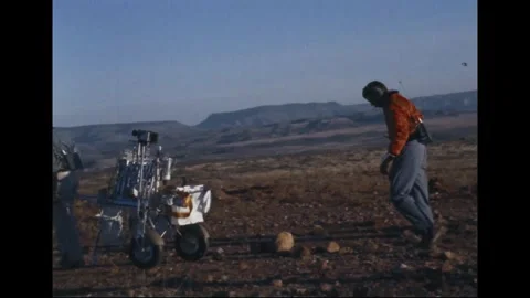 Apollo 14 Astronauts Edgar Mitchell and Alan Shepard modular equipment training Stock Footage 274336073
