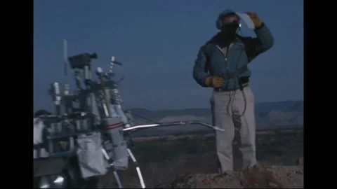 Apollo 14 Astronauts Edgar Mitchell and Alan Shepard geology training Stock Footage 274336219