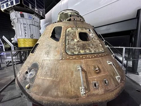  Apollo 15 Command Module Endeavour May 24, 2023-Dayton, OH: Apollo 15 Com... Stock Photos