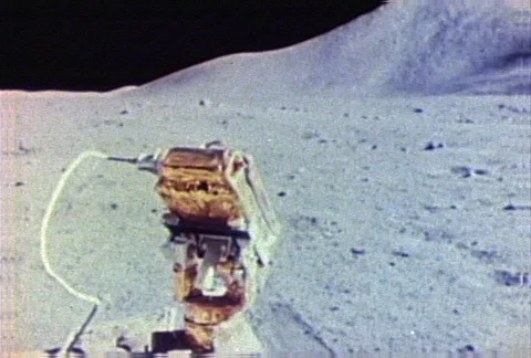 Apollo 15 - lunar surface seen from rover Stock Footage 86885800