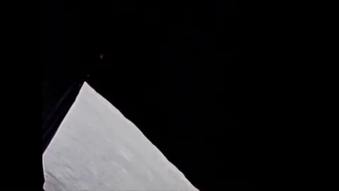 The Apollo 16 Lunar Module, guided by flight controllers in Mission Control, Video stock 86138194