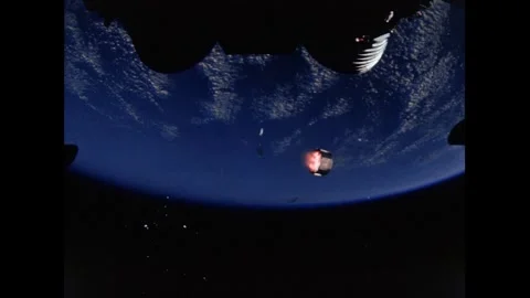 Apollo 4 spacecraft launch views of stage separation Stock Footage 263452805