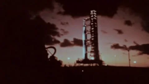 Apollo 4.. Test unmanned launch of the Saturn Five rocket. 1967. (19) Stock Footage 235866833