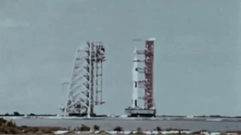 Apollo 4.. Test unmanned launch of the Saturn Five rocket. 1967. (7) Video stock 235867303