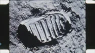 Apollo Astronaut Footprint. (Vintage 1960’S 16Mm Film Footage). Stock Footage
