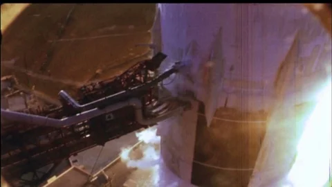 Apollo Era NASA Rocket Launch Extreme Closeup Видео 82489207