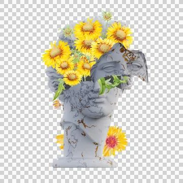 Apollo Giustiniani statues 3d renders Stock Illustration
