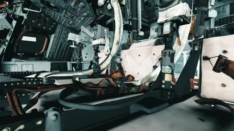 Apollo Interior Spacecraft Cartoon 3D Animation Stock Footage 283762154