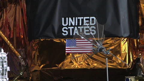 Apollo Lunar Module, USA, Moon, The U.S. Space &amp; Rocket Center, Alabama Vídeos de archivo 130396705