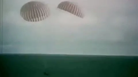 Apollo Mission.. 1970. Astronauts return to earth Stock Footage 235867474