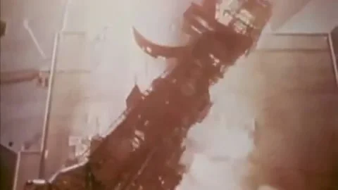 Apollo Mission. 1970.. Rocket Launch into Space (2) Stock Footage 235867419