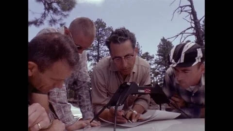 Apollo space program astronaut field trip training Stock Footage 263453070