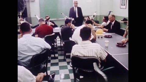 Apollo Space Program astronauts classroom training Vídeos de archivo 263453132