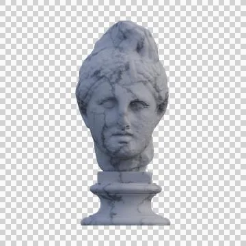Apollo  statue, 3d renders, isolated, perfect for your design Illustration