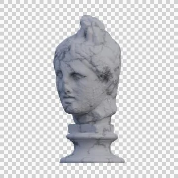 Apollo  statue, 3d renders, isolated, perfect for your design Stock Illustration