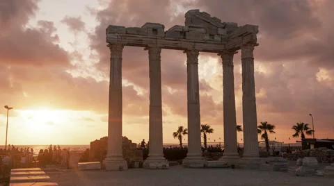 Apollo Temple Time Lapse Stock Footage 52070395