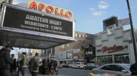 Apollo Theater in Harlem (close) Stock Footage 2787039
