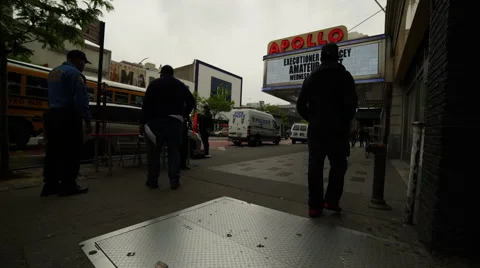 Apollo Theater Harlem Time Lapse Stock Footage 64882229