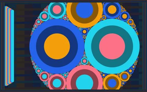 Apollonian Orbit Circle Field イラスト素材