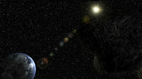 Apophis asteroid fly by Stock Footage 906697