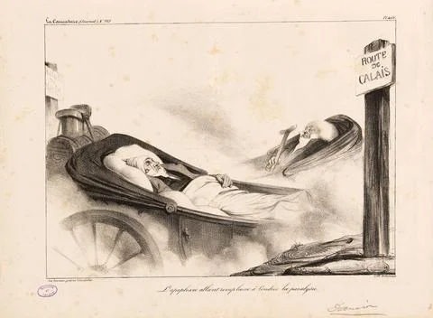 Apoplexia to replace at London paralysis HonorÃ Daumier (1808-1879). Press.. Foto stock