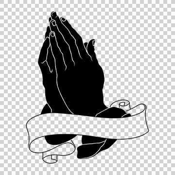 Apostle hands in prayer position Illustrazione stock
