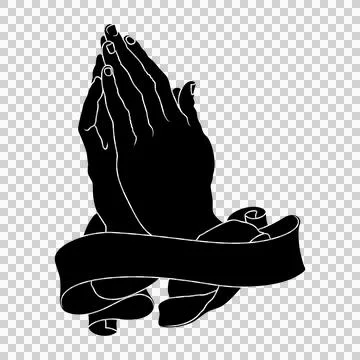Apostle hands in prayer position Illustrazione stock