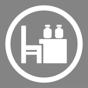 Apothecary Table Circled Vector Icon Stock Illustration