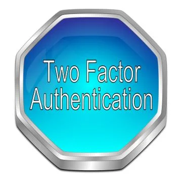App 8eckig 3d Two Factor Authentication blau Stock-Illustration