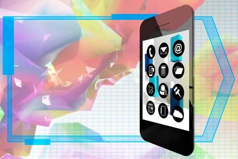 App account with graphic background Stock Illustration