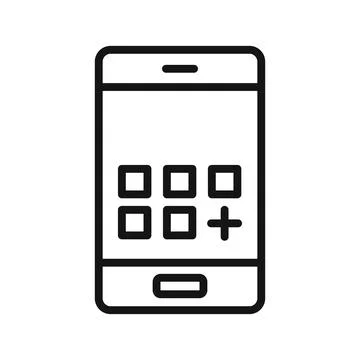 App Addition Icon Ideal for Mobile Application Enhancements Stock Illustration