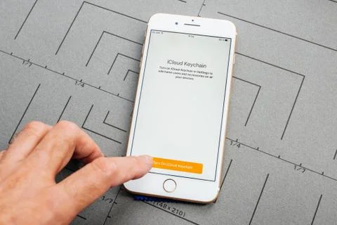 App on Apple iPhone Plus the application software Foto stock