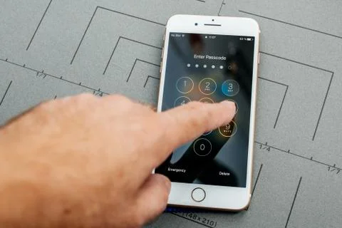 App on Apple iPhone Plus the application software Foto stock