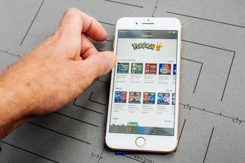 App on Apple iPhone Plus the application software Foto stock