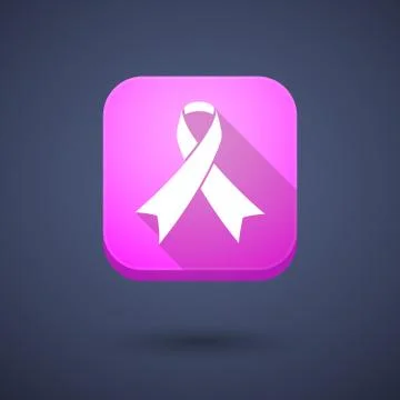 App button with an awareness ribbon Stock Illustration