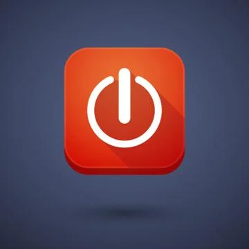 App button with an off button Stock Illustration