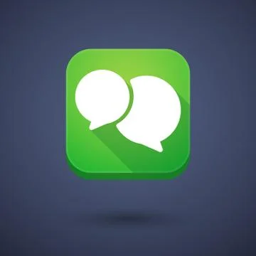 App button with a comic balloon Illustrazione stock