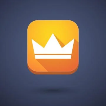 App button with a crown Illustrazione stock