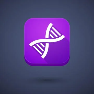 App button with a DNA sign Stock Illustration