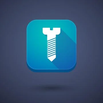 App button with a screw Stock Illustration