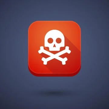 App button with a skull Stock Illustration