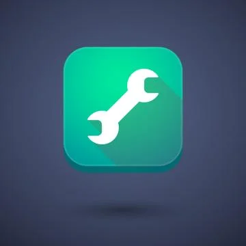 App button with a wrench 스톡 일러스트