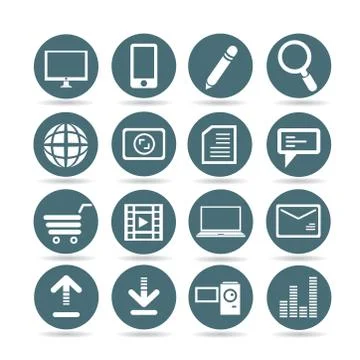 App buttons set Stock Illustration