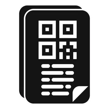 App cell paper code icon simple vector. Scanner cellular 스톡 일러스트