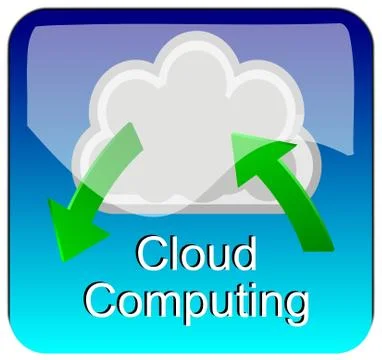 App Cloud Computing Ilustração Stock