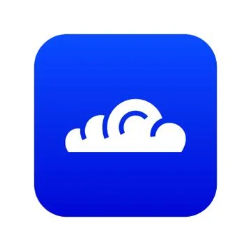 App cloud icon blue vector Stock Illustration