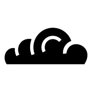 App cloud icon, simple black style Illustrazione stock